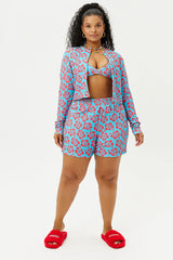Cheri Terry Cardigan Sweater - Blue Magic