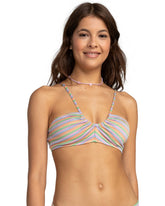 Wavy Stripe Bralette Bikini Top