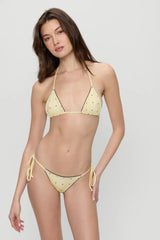 Nick Reversible Shine Bikini Top - Honey Bug
