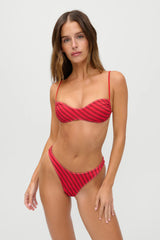 x JENNIE Magnolia Shine Bikini Top - Spring Stripe