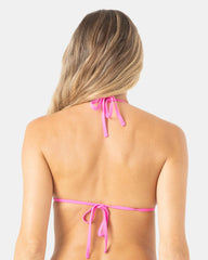 Surf City Colorblock Mini Tiki Triangle Bikini Top