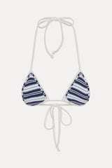 x JENNIE Nick Knit Bikini Top - Arctic Stripe