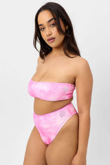 Anne Terry Full Coverage Bikini Bottom - Distorted Pink Dye