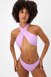 Dorothy Plissé Halter One Piece Swimsuit - Wisteria
