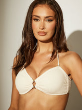 Serene Ring Detail Bikini Top in Vanilla