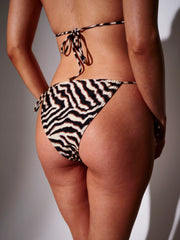 Sunseeker Bead Detail Bikini Bottoms in Zebra