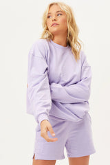 Bennie Oversized Crewneck Sweatshirt - Lilac