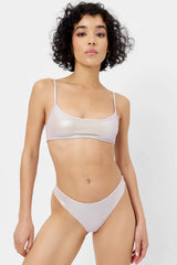 Dawson Iridescent Cheeky Bikini Bottom - Gilded Angel