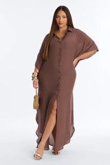 Lazy Summer Daze Cover Up Dress - Chocolate