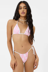 Tia Floral Triangle Bikini Top - Sand Sugar