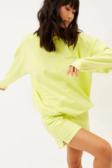 Bennie Oversized Crewneck Sweatshirt - Lemonade