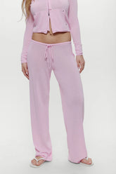 Ela Low Rise Knit Pants - Pink Cloud
