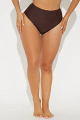 Maui Mix And Match High Rise Bikini Bottom - Chocolate