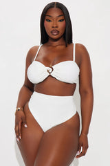 Ophelia Swirl Hardware Bralette 2 Piece Bikini - White
