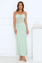 Can’t Get Enough Strapless Maxi Dress Sage