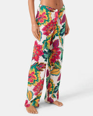 Beach Blossom Tie Front Cover Up Pant