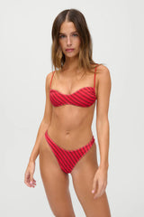 x JENNIE Dove Shine Bikini Bottom - Spring Stripe