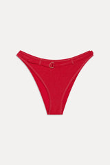 Ranger Denim Bikini Bottom - Red Denim