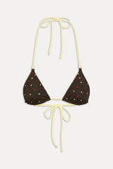 Nick Reversible Shine Bikini Top - Honey Bug