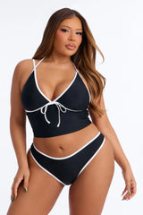 Can't Stop Thinking About You 2pc Tankini - Black