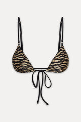 x Réalisation Par Lila Triangle Bikini Top - Vintage Tiger