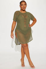 Beach Memories Cover Up Top - Olive