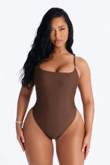 Drifting Away 1 Piece Beaded Swimsuit - Brown