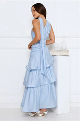 Cara One Shoulder Maxi Dress Blue