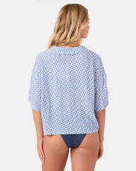 Hazy Dazy Cropped Button Up Cover Up