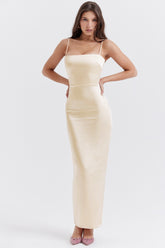 vintage cream maxi dress