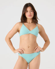 SD Beach Classics Short Sleeve Athletic Triangle Bikini Top