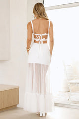Chic Whispers Maxi Dress White