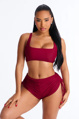 Maui Mix And Match Tank Bikini Top - Burgundy