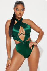 Kailen Underwire Twist 1 Piece Swimsuit - Emerald