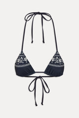 Nick Triangle Halter Bikini Top - Malibu Blue