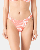 Palm Haze Knotted Scoop Cheeky Bikini Bottom