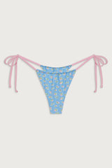 Tia Skimpy Floral Bikini Bottom - Blue Hawaii