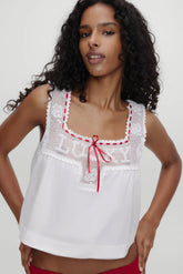 x BELLA HADID Heirloom Top - White
