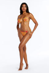Angeli Crochet Orchid 2 Piece Bikini - Orange/combo