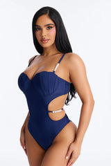 Summer Forever 1 Piece Swimsuit - Navy