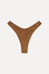 x BELLA HADID Full Moon Suede Bikini Bottom - Sunkissed Suede