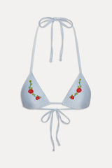 Nick Beaded Shine Bikini Top - Frosting