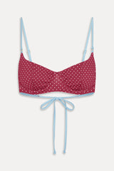 Cola Polka Dot Bikini Top - Tuscany