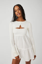 Nina Cloud Knit Shrug Top - White