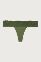 Sofia Shine Micro Bikini Bottom - Sea Moss