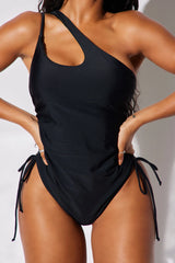 Mariah Ruched 1 Piece Swimsuit - Black