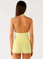 Nanea Knit Mini Shorts - Yellow