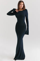 midnight blue maxi dress