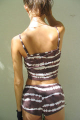 Meg Tankini Tie Dye Bikini Top - Taro Tie Dye