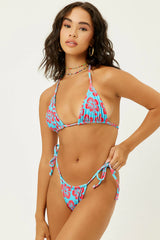 Tia Terry String Bikini Bottom - Blue Magic